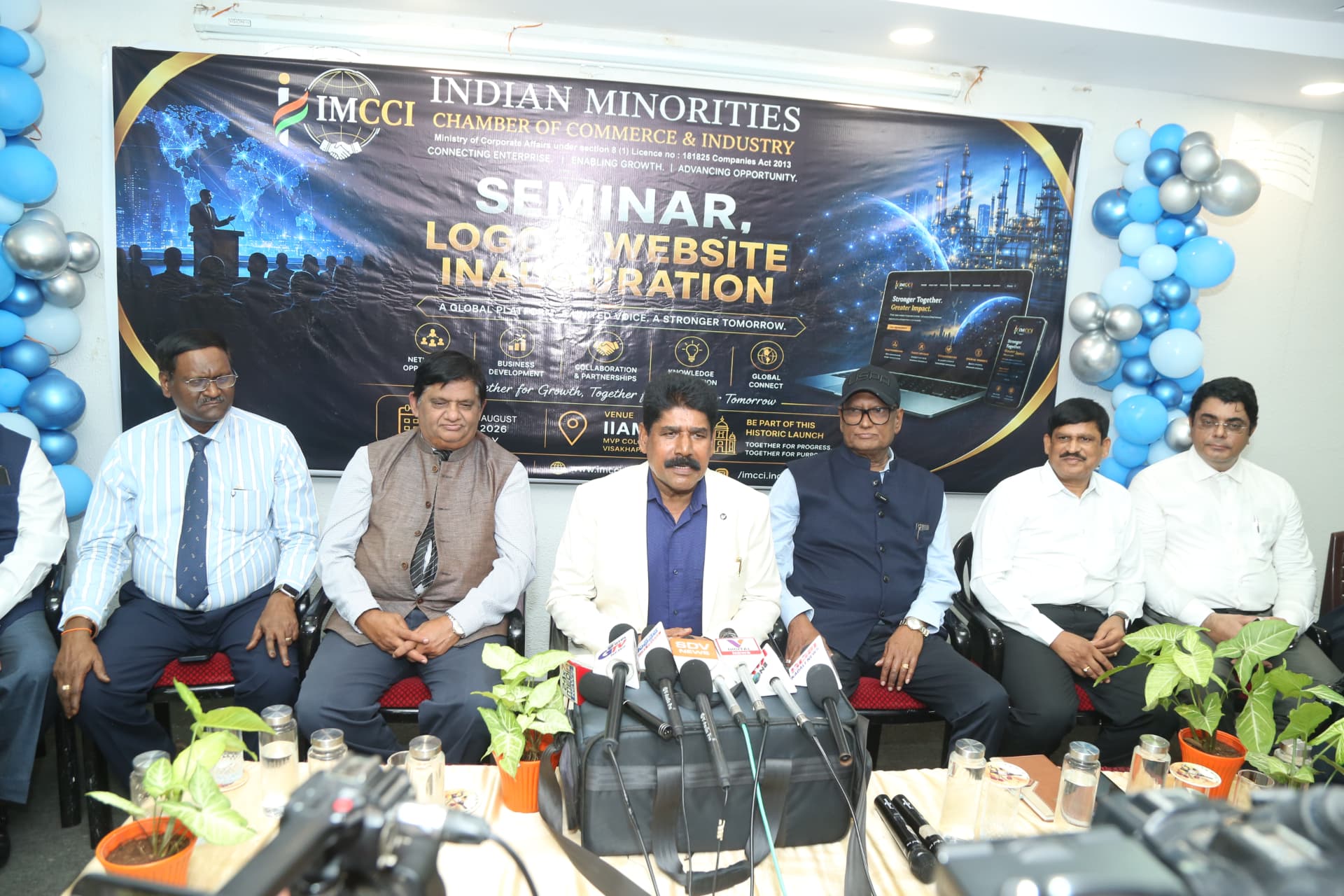 IMCCI speaker responding to the media during the launch press interaction