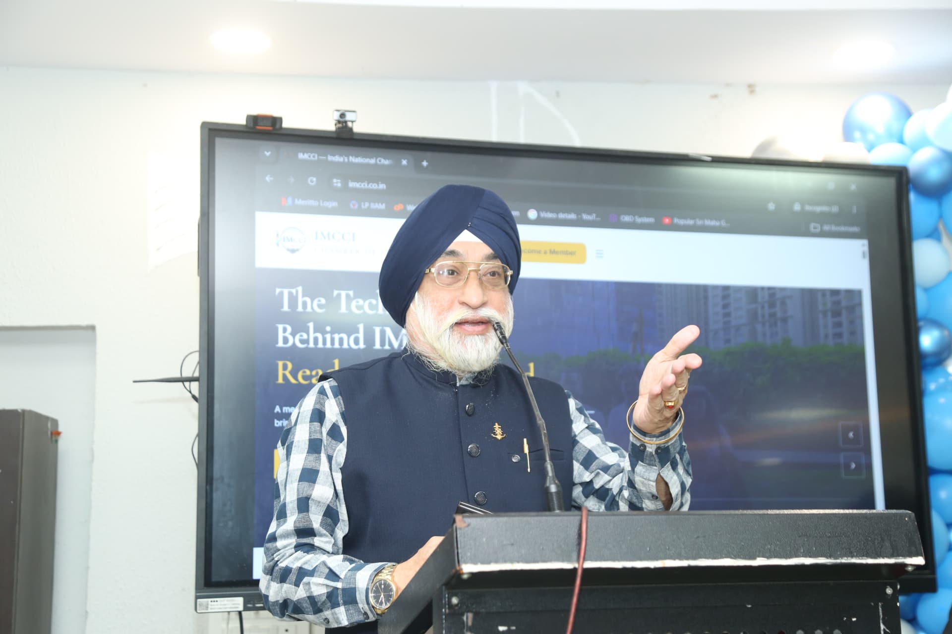 Industry guest addressing participants at the IMCCI launch